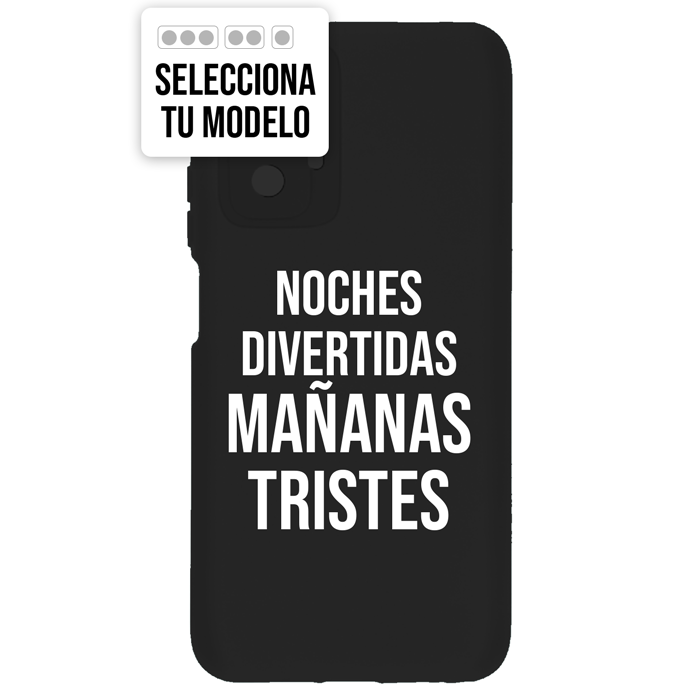 carcasas con mensajes canallas haters fondo negro mañanas tristes