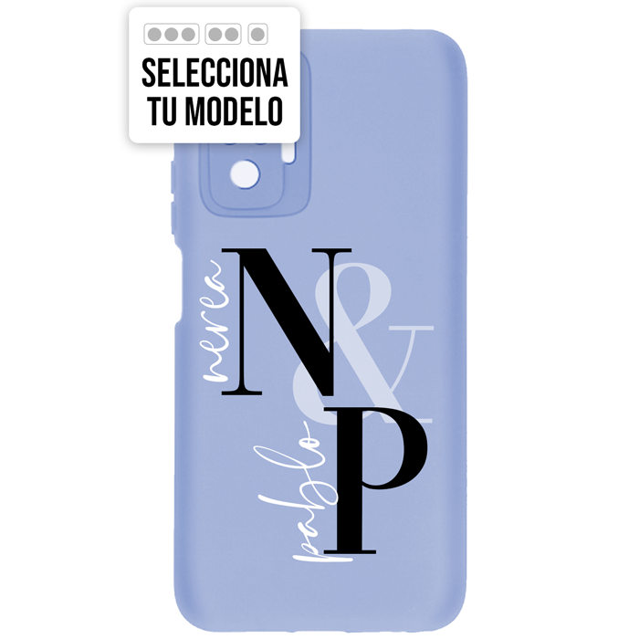 Carcasas fundas movil nombre pareja iniciales