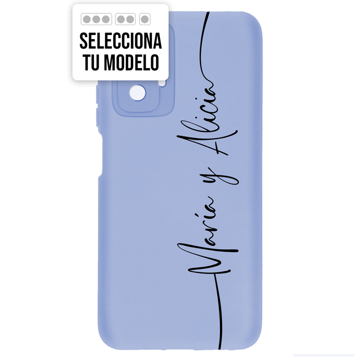Carcasas fundas movil nombre caligrafica pareja